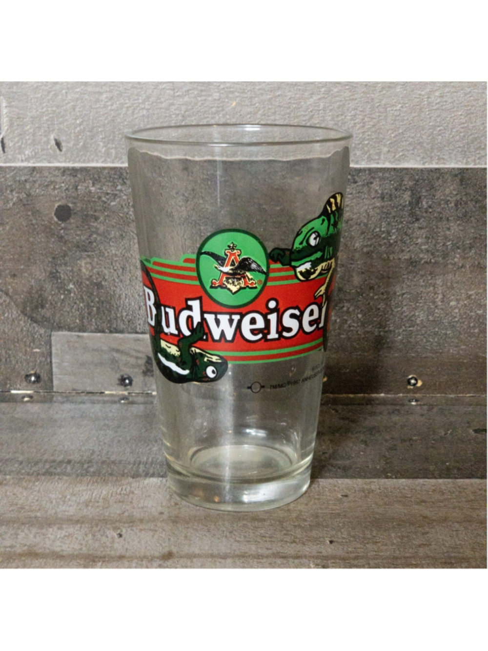 1997 Budweiser Louie The Lizard Glass Pint Vintage Beer Anheuser Busch 5.75” - Picture 6 of 6